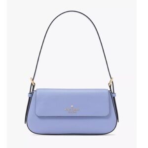 Kate Spade Leather Small Flap Bag in Frosted Blueberry